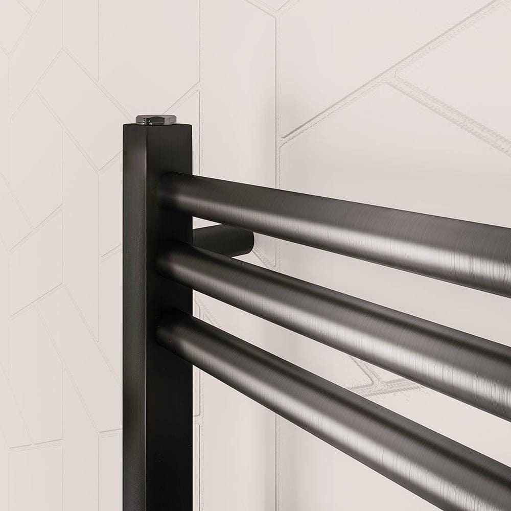 Eastbrook Wendover Straight Heated Towel Rail in Brushed Gunmetal