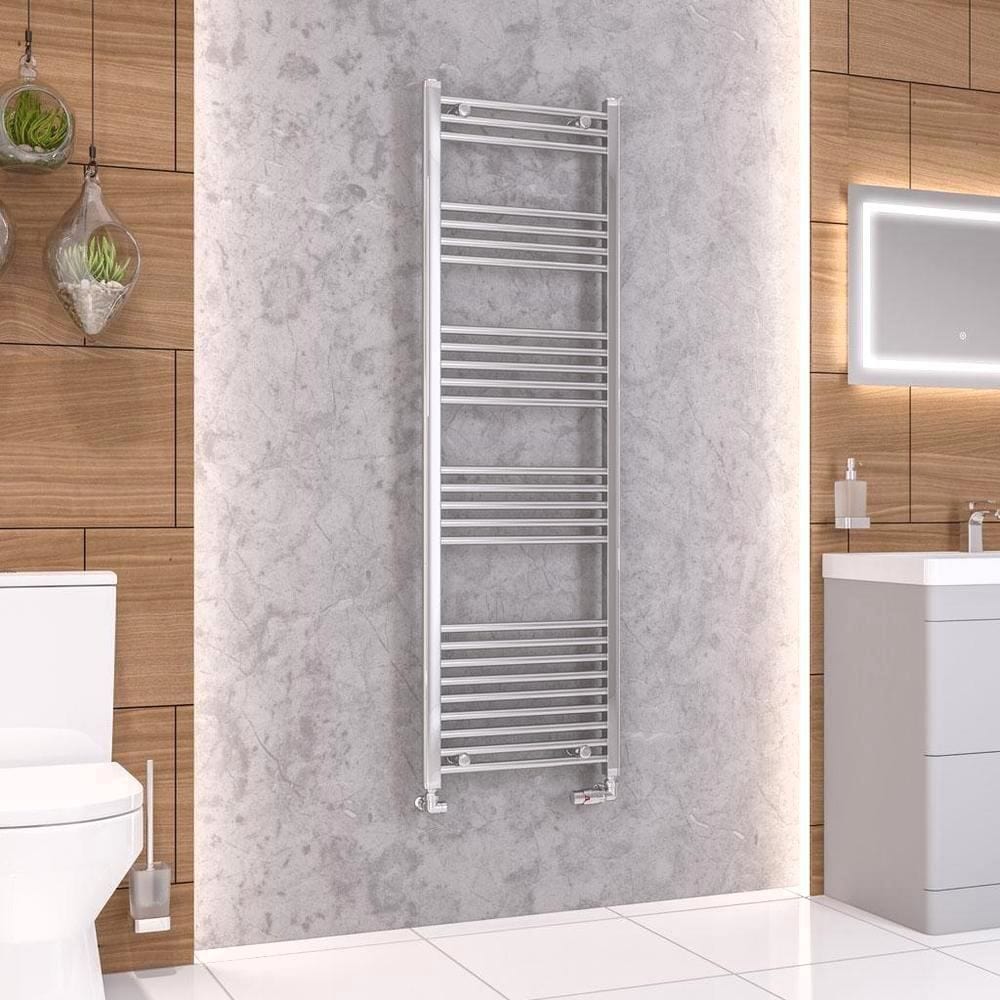 Eastbrook Ladder Rail Eastbrook Wendover Straight Heated Towel Rail in Chrome 1600 x 500mm / Electric Only