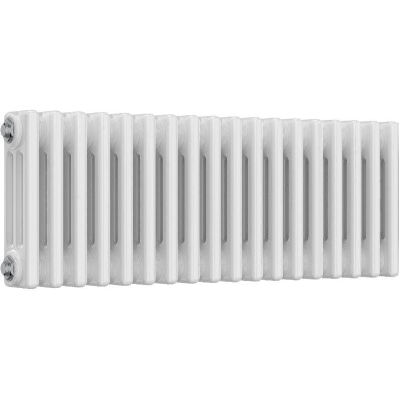 Aquarius Bathrooms Column Radiator Aquarius Foundry Horizontal 3 Column Radiator in White 300mm x 830mm