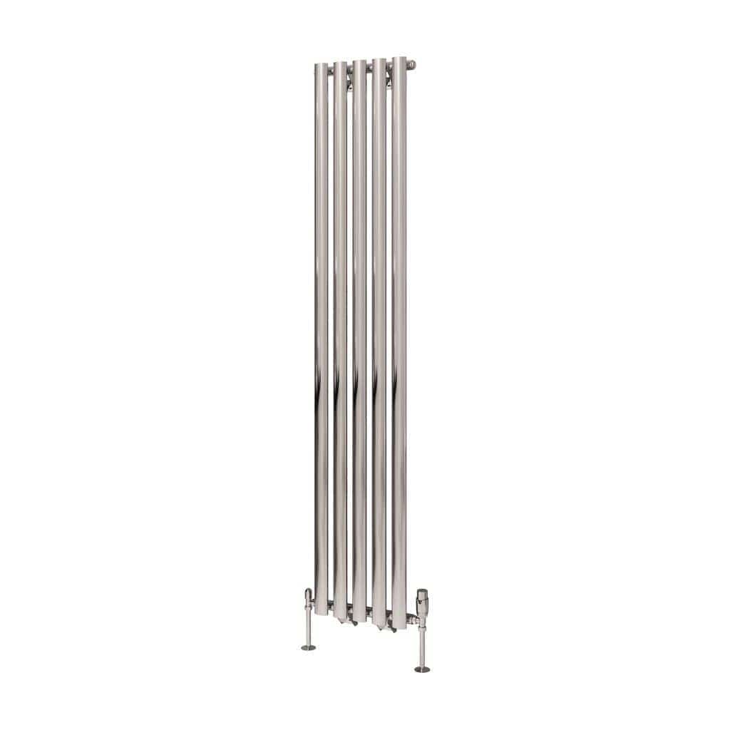 Eastbrook Panel Radiators Eastbrook Tunstall Straight Vertical Designer Radiator in Chrome