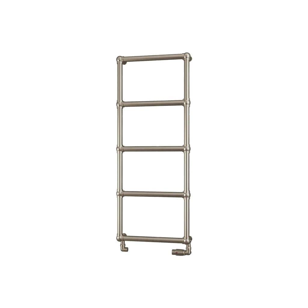 Eastbrook Traditional Towel Rail Eastbrook Stour Vertical Traditional Heated Towel Rail in Brushed Brass 1195 x 500 / Dual Fuel