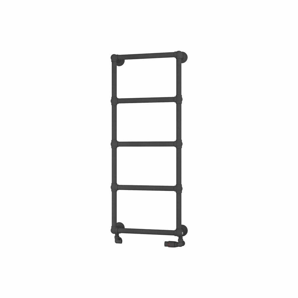 Eastbrook Traditional Towel Rail Eastbrook Stour Vertical Traditional Heated Towel Rail in Anthracite 1195 x 500 / Dual Fuel