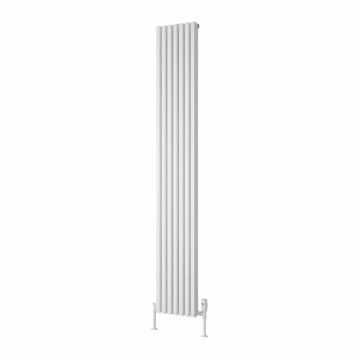 Reina Panel Radiator Reina Albano Central Heating Vertical Designer Radiator White / 1800 x 270mm