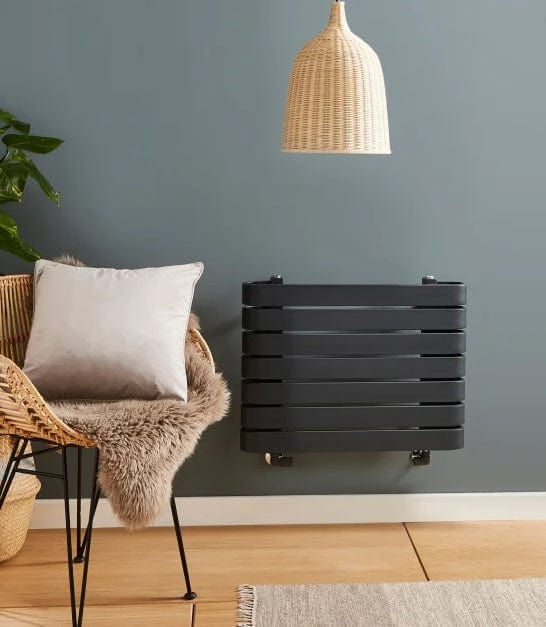 KRAD Panel Radiators K-RAD Denver Straight Horizontal Designer Radiator in Textured Grey 500 x 600