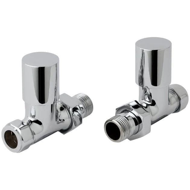 Totally Rads Radiator Valves JTP Straight Radiator Valve Chrome