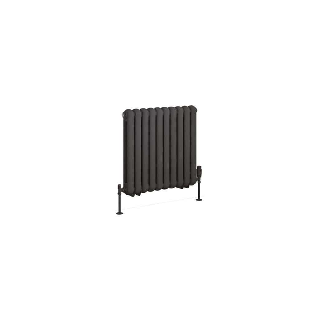Eastbrook Column Radiators Eastbrook Rubano Straight Horizontal Traditional Column Radiator in Matt Anthracite