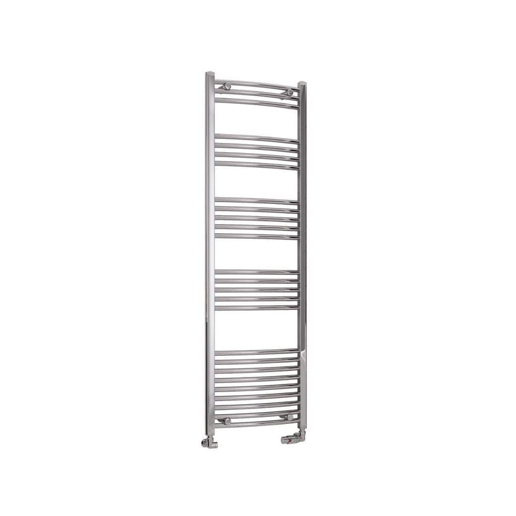 Eastbrook Wendover Curved Vertical Heated Towel Rail in White