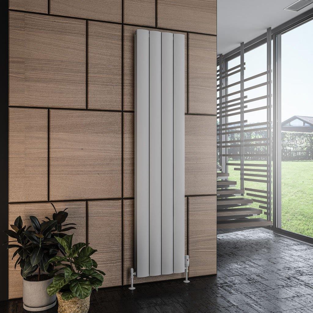 Eastbrook Panel Radiator Eastbrook Guardia Straight Vertical Aluminium Radiator in Matt Grey 1800 x 375mm