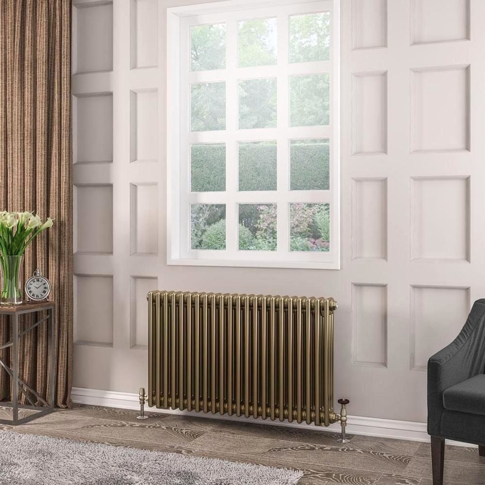 Eastbrook Column Radiator Eastbrook Rivassa Traditional 3 Column Radiator in Bronze Effect 600 x 1010 / Dual Fuel