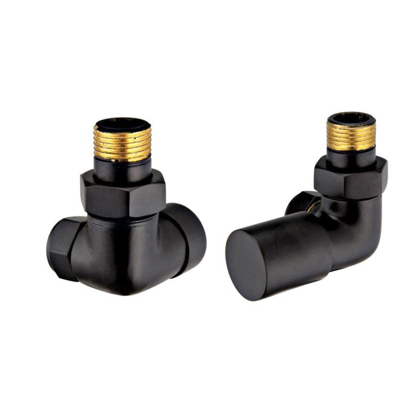 Totally Rads Radiator Valves JTP Corner Radiator Valve Matt Black