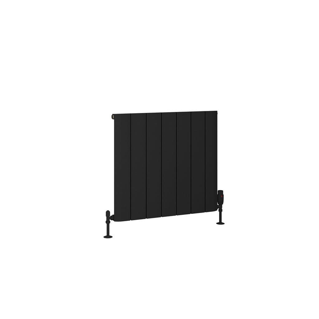 Eastbrook Panel Radiators Eastbrook Peretti Straight Horizontal Aluminum Radiator in Matt Black