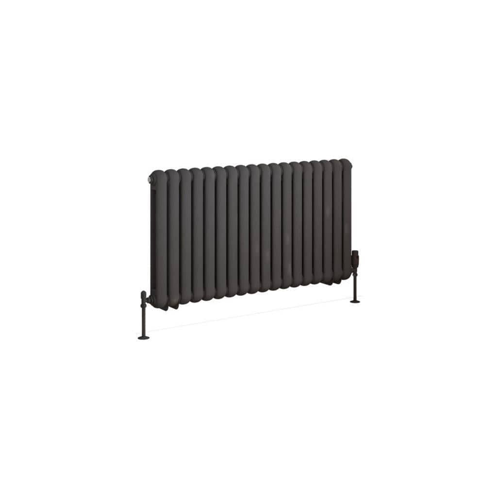 Eastbrook Column Radiators Eastbrook Rubano Straight Horizontal Traditional Column Radiator in Matt Anthracite