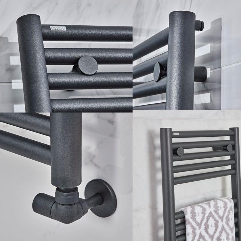 Tissino Ladder Rails Tissino Hugo2 Designer Towel Radiator in Anthracite