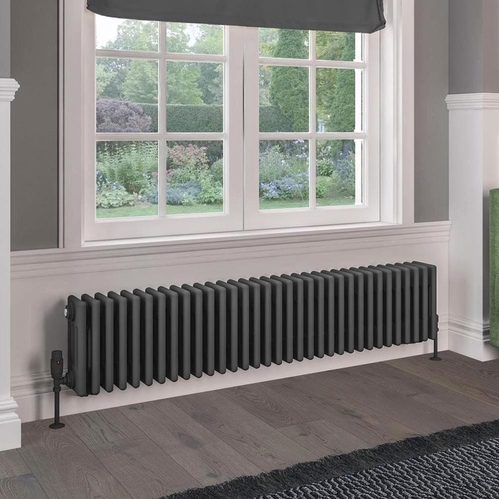 Eastbrook Rivassa Traditional 4 Column Radiator in Matt Anthracite
