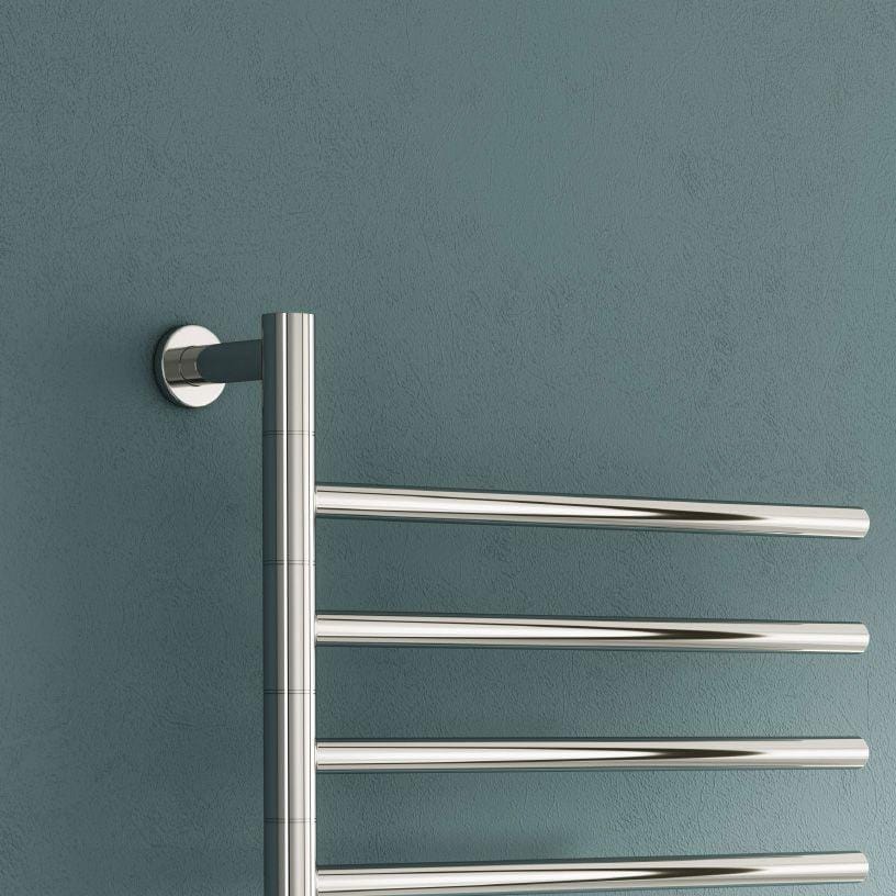 Reina Designer Towel Radiator Reina Rance 455 x 500mm Electric Only Towel Radiator in Polished Stainless Steel