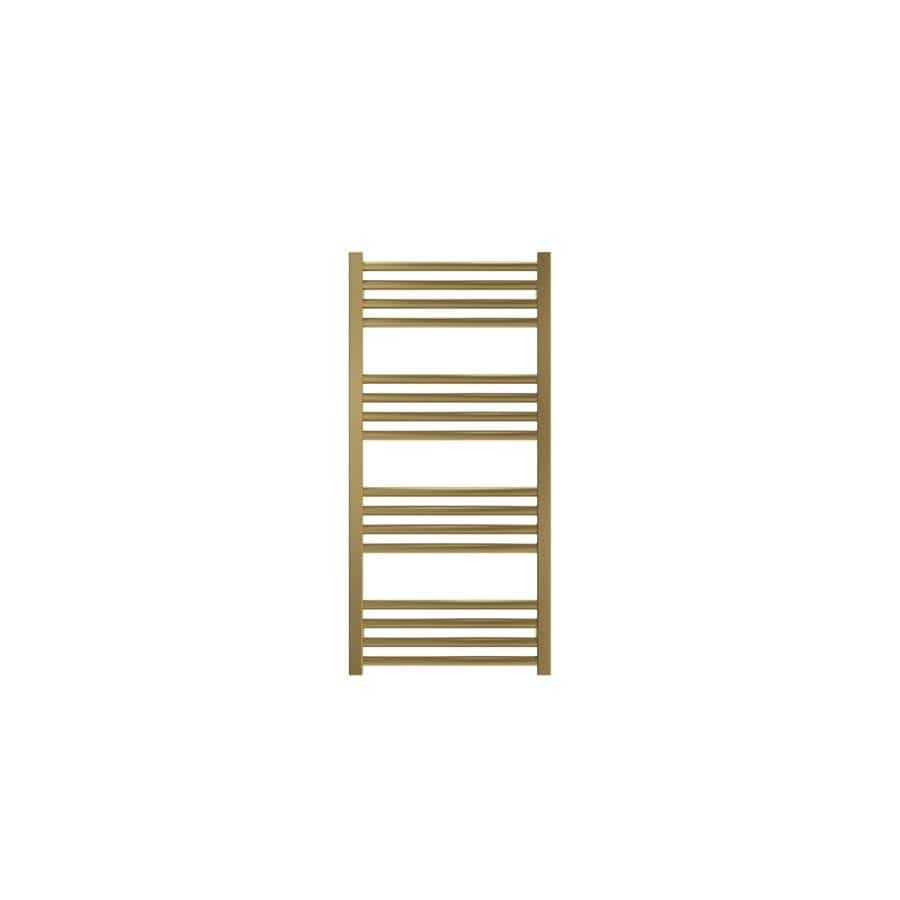 Crosswater Ladder Rail Crosswater MPRO Designer Vertical Towel Radiator in Brushed Brass 900 x 430mm / Central Heating