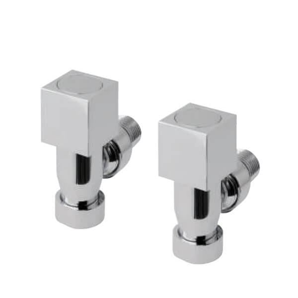 Totally Rads Eastbrook Angled Manual Radiator Valves Pair - Chrome - 41.3001
