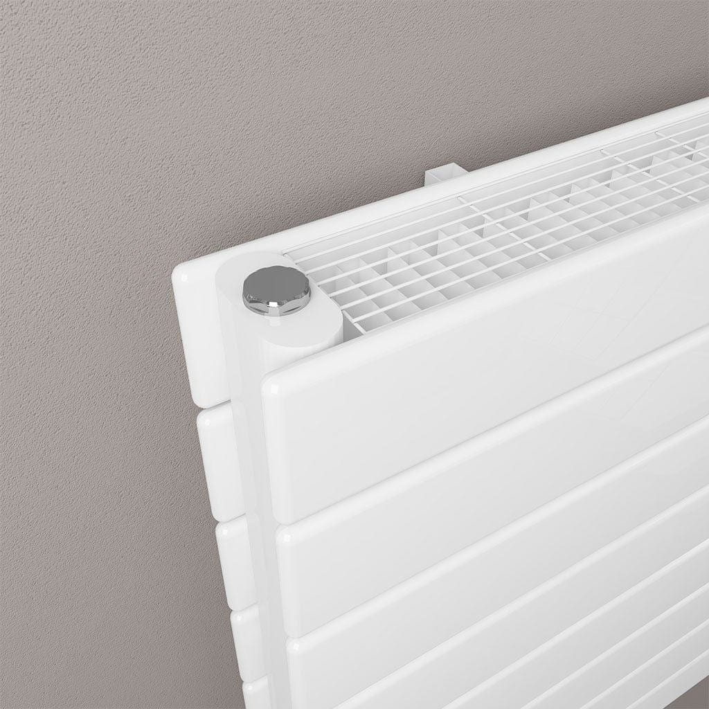 Eastbrook Wendover Curved Vertical Heated Towel Rail in White