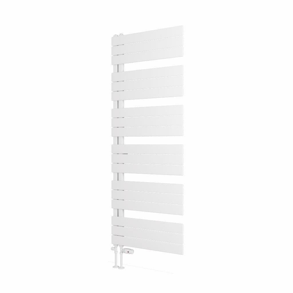 Eastbrook Designer Towel Radiators Eastbrook Helmsley Straight Vertical Designer Towel Rail in Matt White 1640 x 600 / Dual Fuel