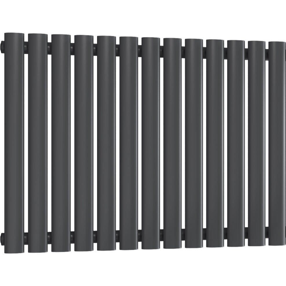 Aquarius Bathrooms Column Radiator Aquarius Athens Single Horizontal Column Radiator in Anthracite 600 x 780mm / Anthracite