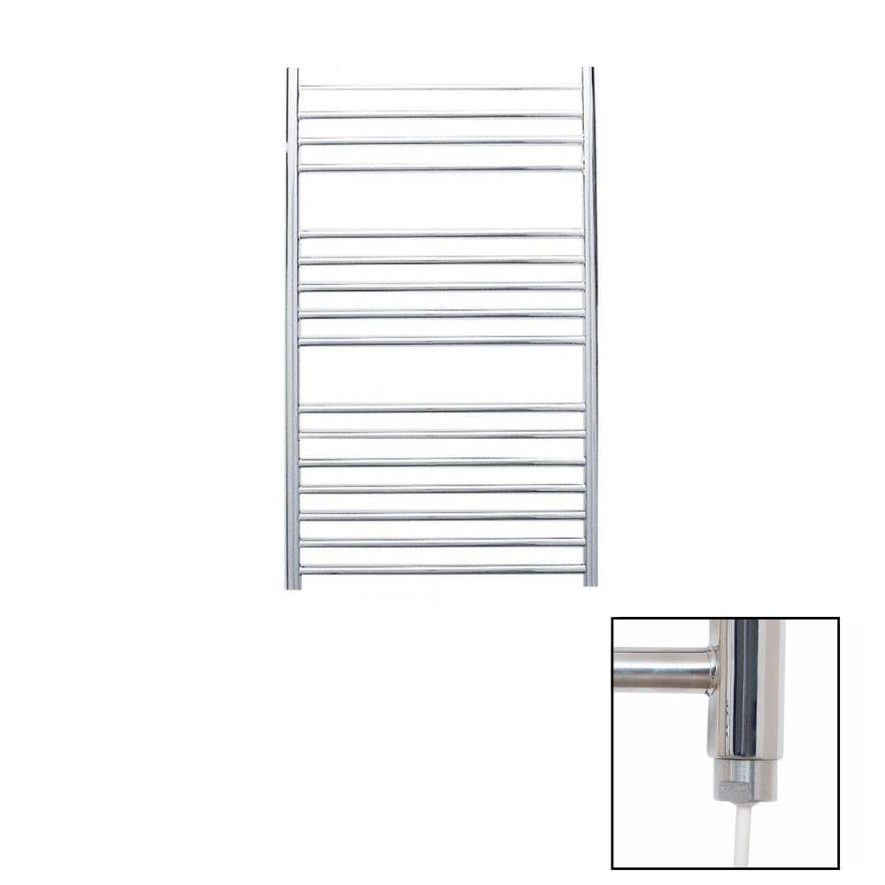 JIS Ladder Rail JIS Sussex Steyning Vertical Stainless Steel Heated Towel Rail 1000 x 620mm / Electric Only / Polished Chrome
