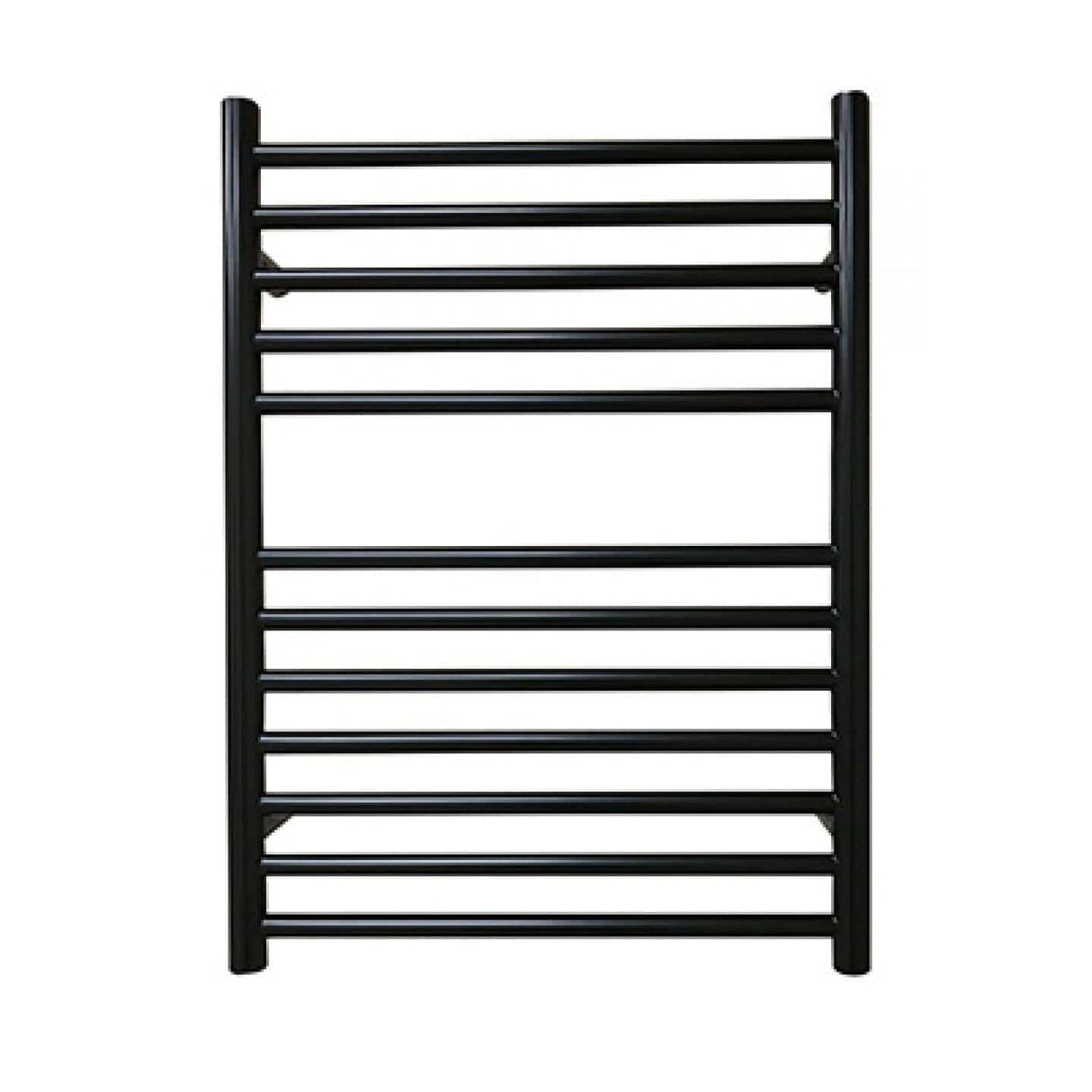 JIS Ladder Rail JIS Sussex Ouse Vertical Stainless Steel Heated Towel Rail 700 x 520mm / Central Heating / Black