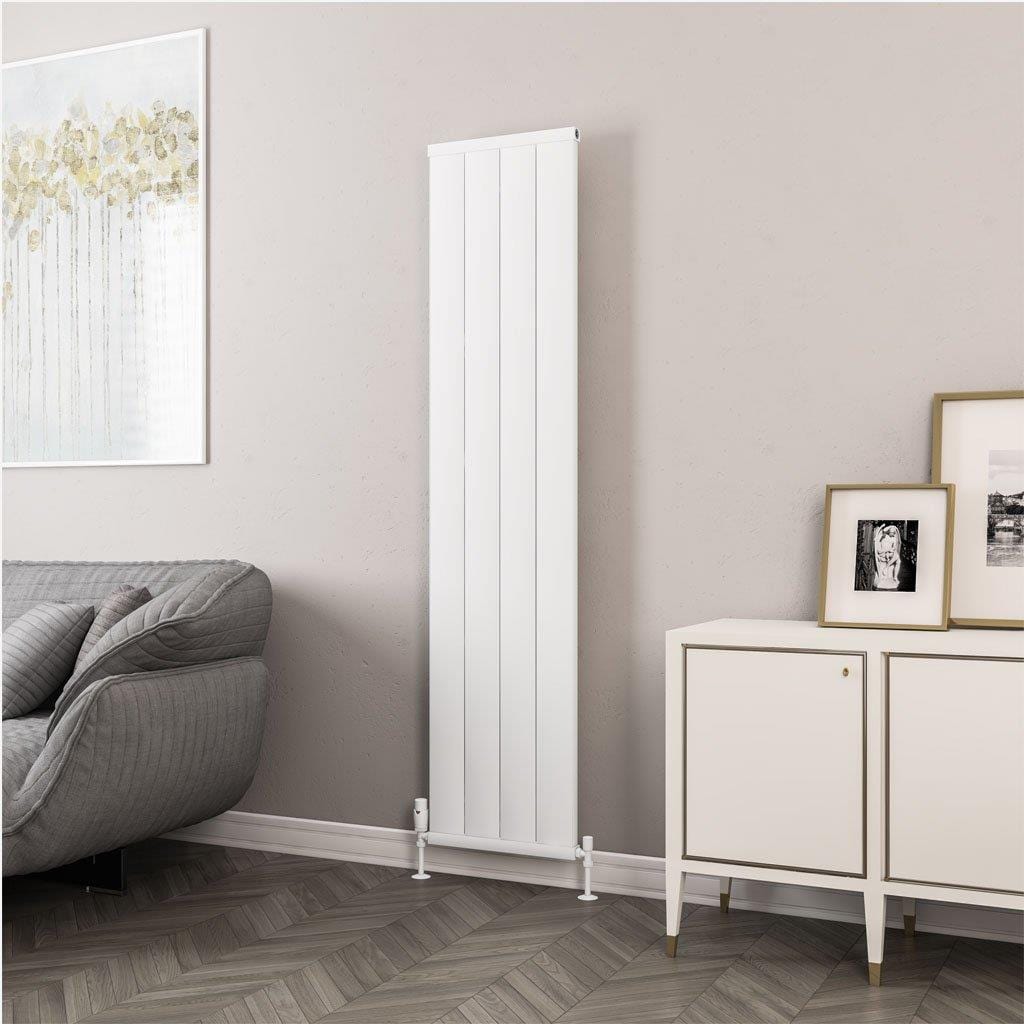 Eastbrook Panel Radiator Eastbrook Kingswood Slimline Vertical Aluminium Radiator 1800 x 410mm / Matt White