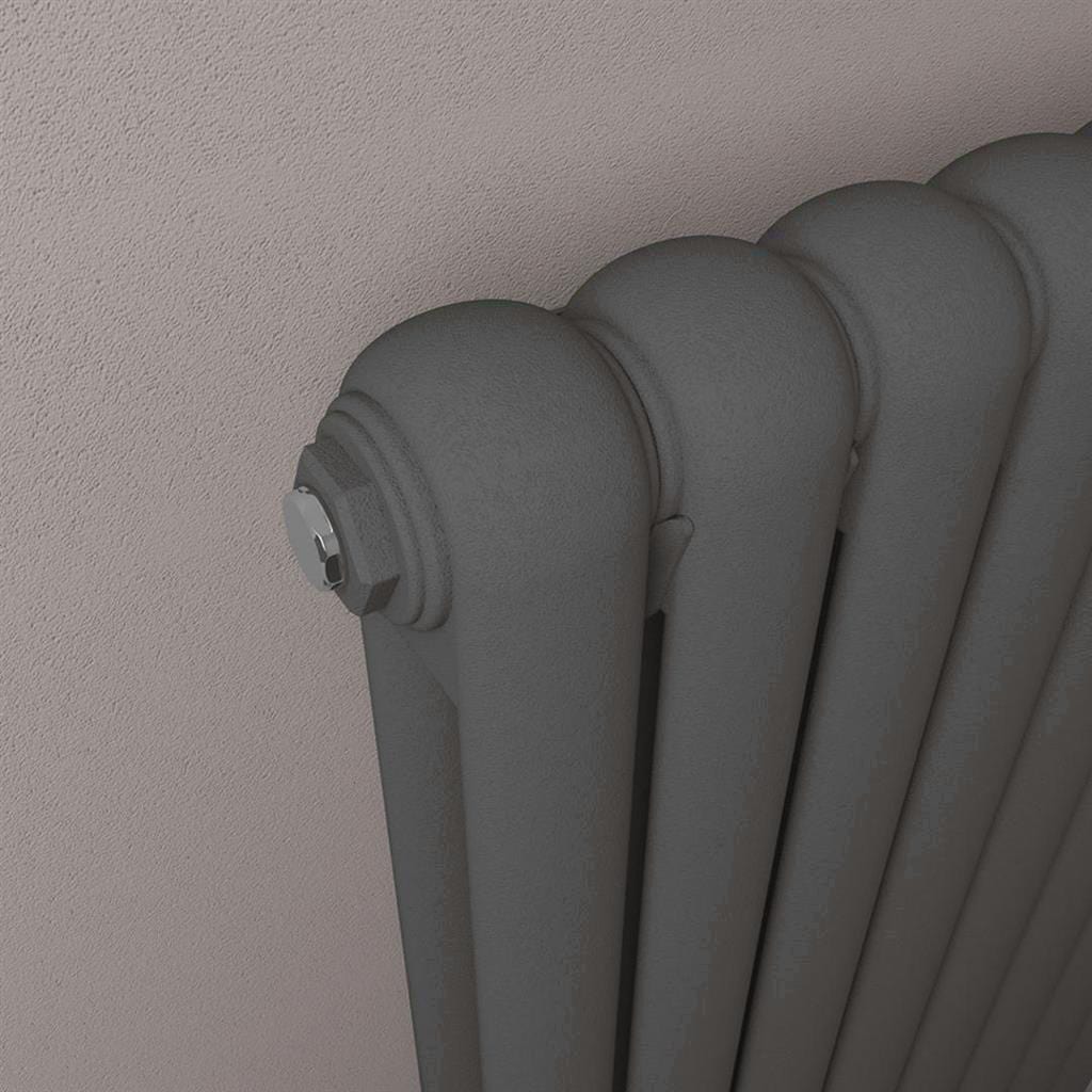 Eastbrook Column Radiators Eastbrook Rubano Straight Vertical Traditional Column Radiator in Matt Anthracite