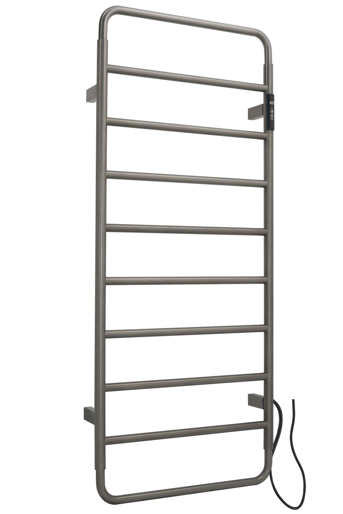 JTP Designer Towel Radiator JTP AERO Designer Vertical Heated Towel Rail - Electric Only 1130 x 475 / Brushed Black