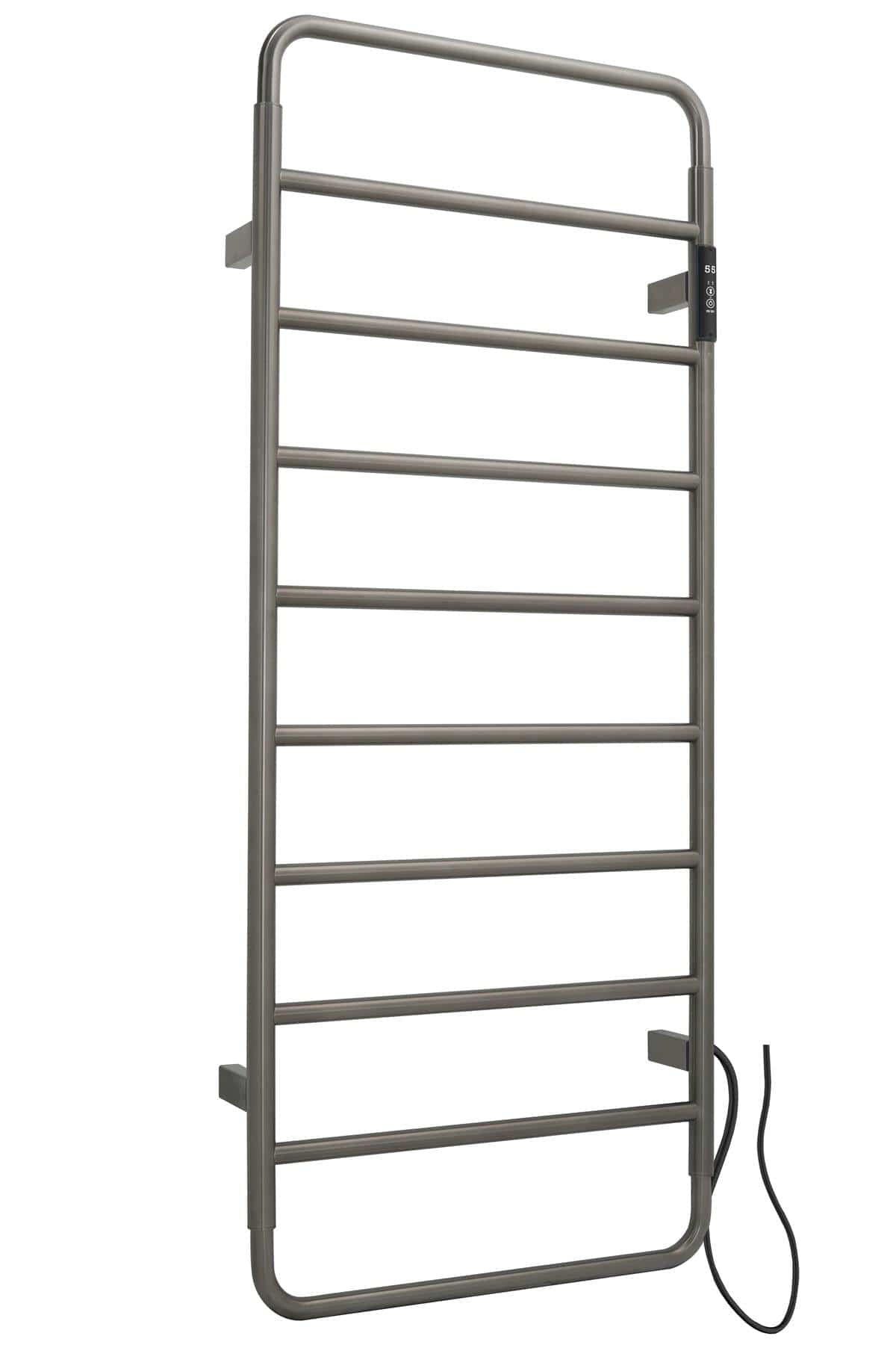 JTP Designer Towel Radiators JTP AERO Designer Vertical Heated Towel Rail - Electric Only 1130 x 475 / Brushed Black