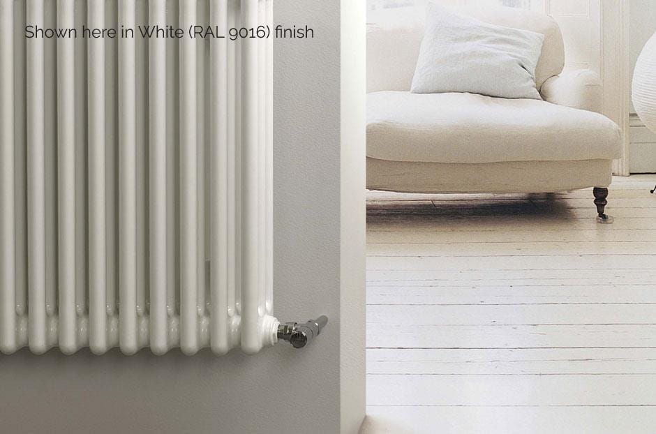 MHS Radiators Column Radiator MHS Multisec Traditional 3 Column Radiator in Traffic White