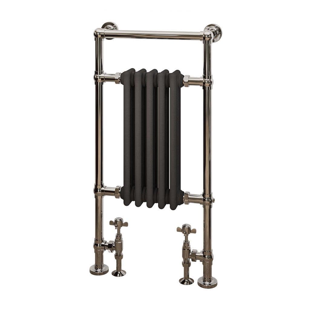 Eastbrook Insert Radiators Eastbrook Avon Straight Vertical Traditional Radiator in Chrome/Matt Anthracite