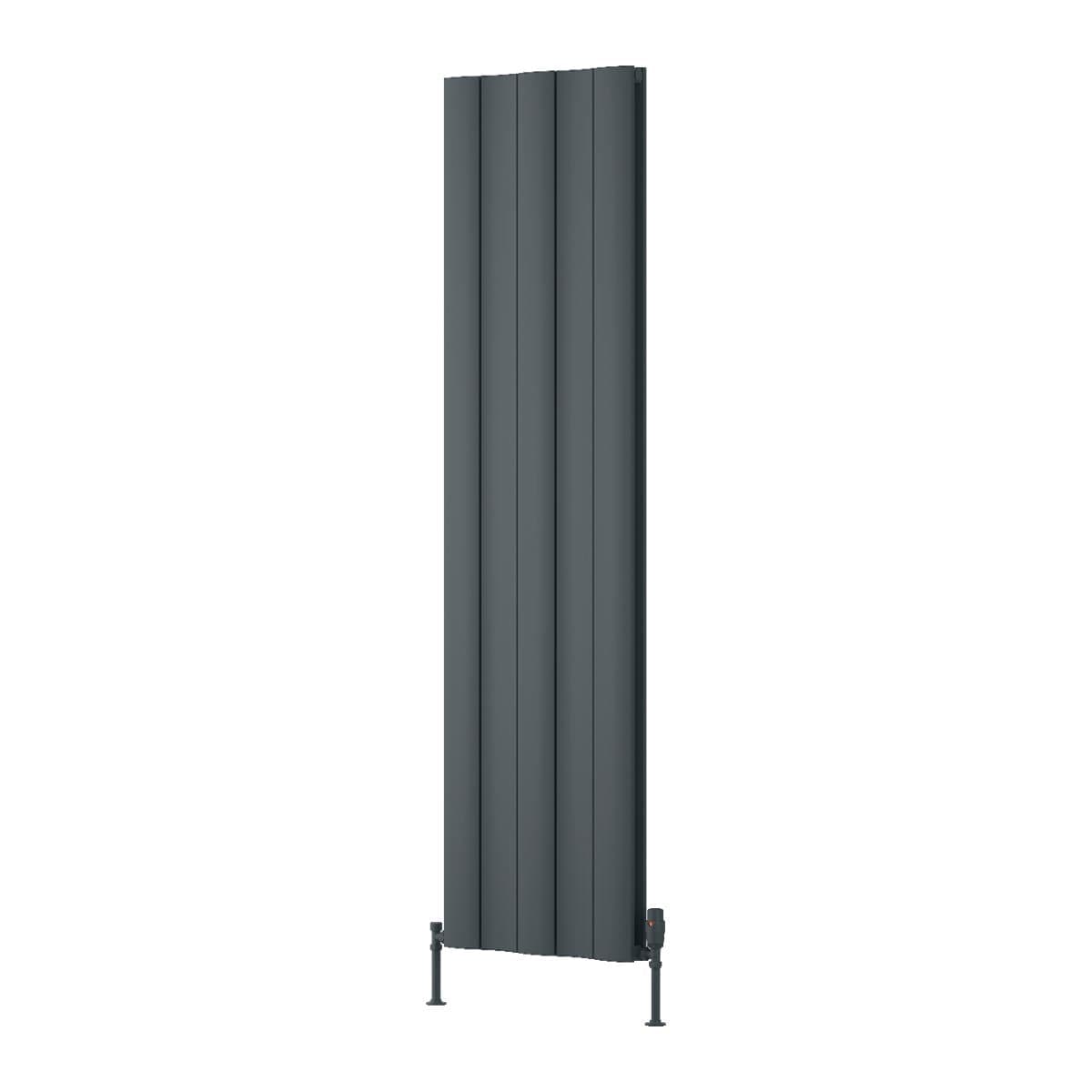 Reina Panel Radiator Reina Gio Aluminium Vertical Double Panel Central Heating Designer Radiator 1800 x 470mm / Anthracite
