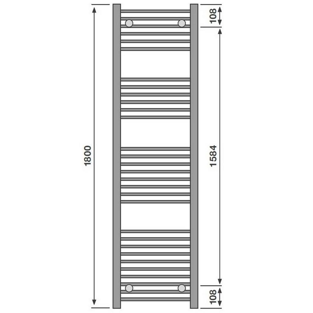Redroom Ladder Rail Redroom Elite Straight Vertical Heated Towel Rail in Anthracite