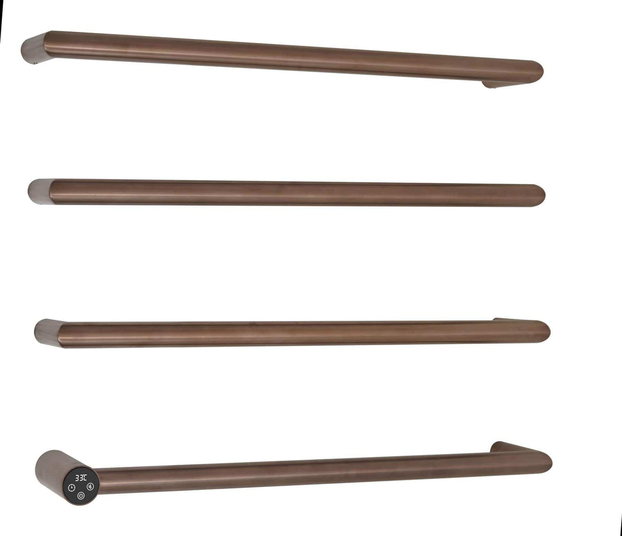 JTP Designer Towel Radiators JTP Obi Designer Towel Radiator - 600 x 485mm - Electric Only Brushed Bronze