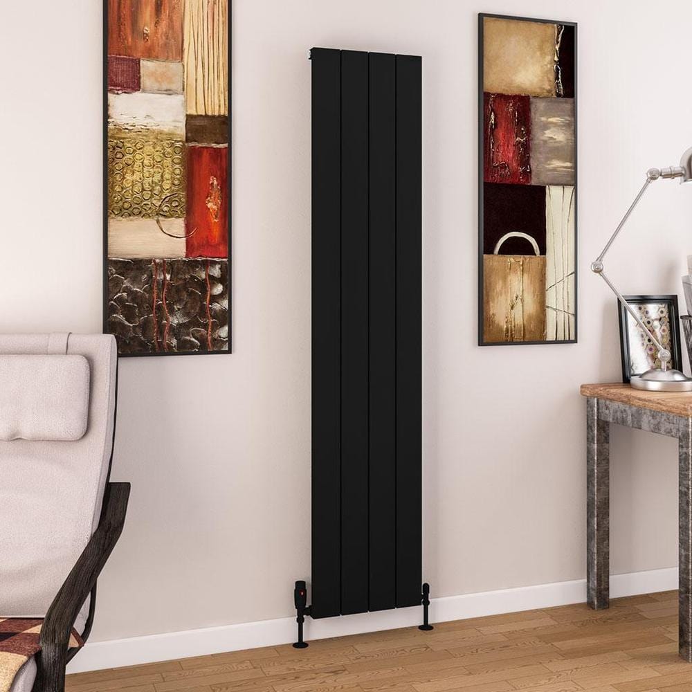 Eastbrook Charlton Vertical Designer Radiator in Matt Black
