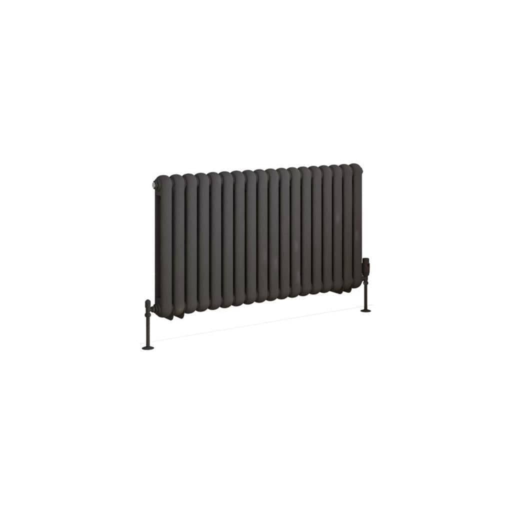Eastbrook Column Radiators Eastbrook Rubano Straight Horizontal Traditional Column Radiator in Matt Anthracite
