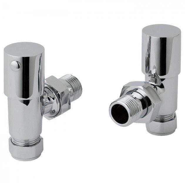 Totally Rads Radiator Valves JTP Angled Radiator Valve Chrome