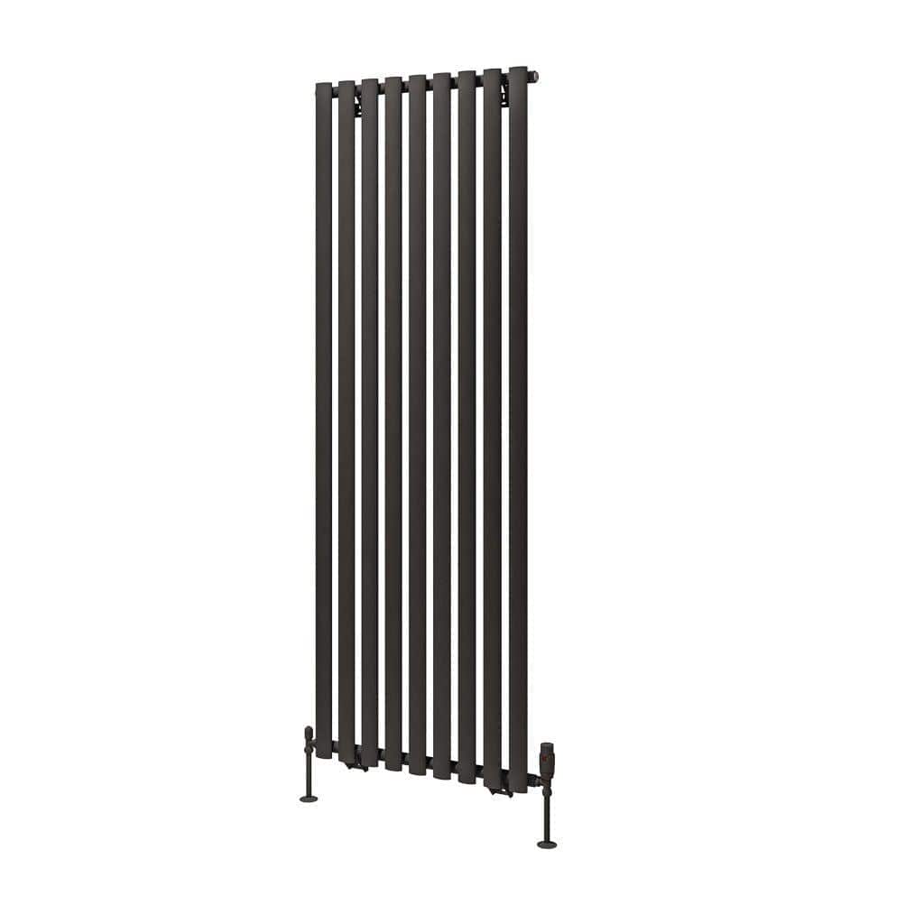 Eastbrook Panel Radiators Eastbrook Tunstall Straight Vertical Designer Radiator in Matt Anthracite