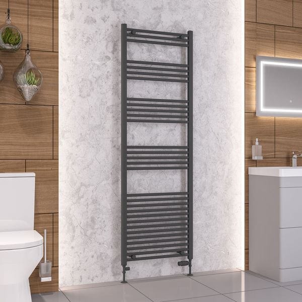Eastbrook Ladder Rail Eastbrook Wendover Straight Heated Towel Rail in Anthracite 1800 x 600 / Central Heating