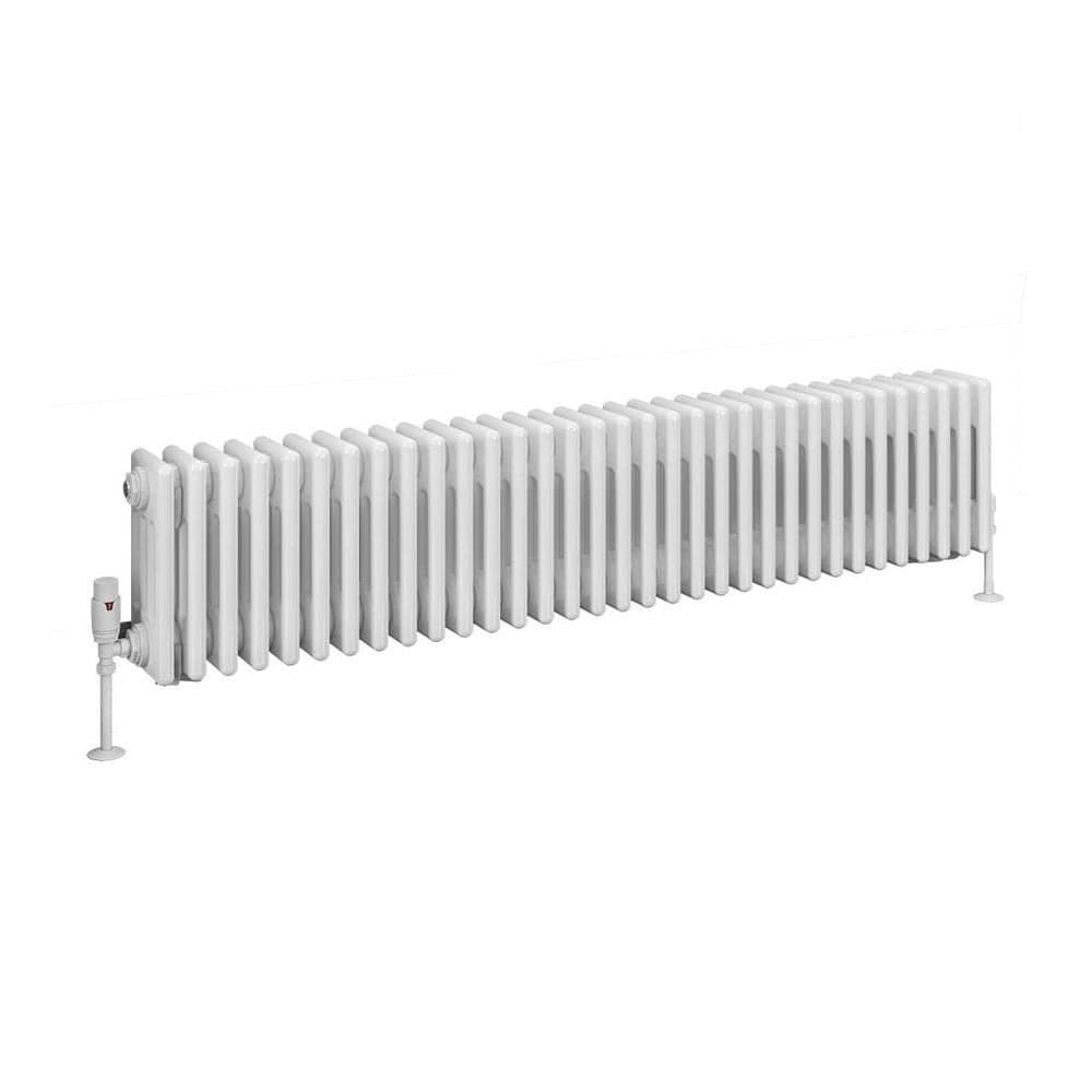 Eastbrook Column Radiator Eastbrook Rivassa Traditional 4 Column Radiator in Gloss White 300 x 1505 / Central Heating