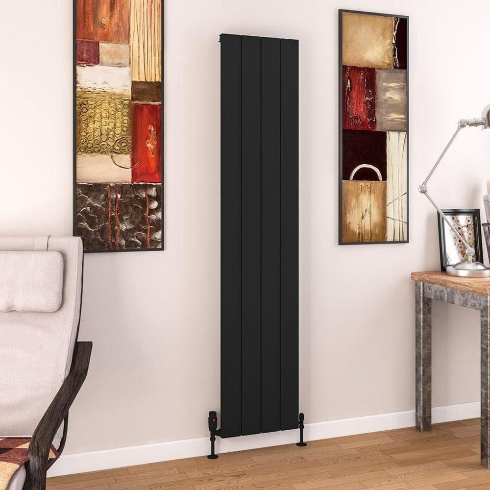 Eastbrook Charlton Vertical Designer Radiator in Matt Black