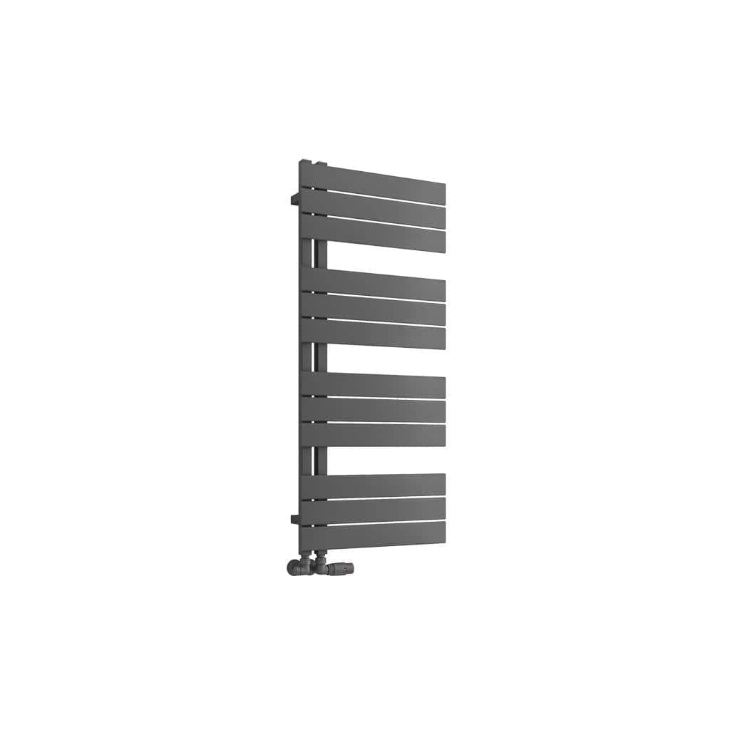 Eastbrook Designer Towel Radiator Eastbrook Helmsley Straight Vertical Designer Towel Rail in Matt Anthracite 1150 x 500 / Dual Fuel