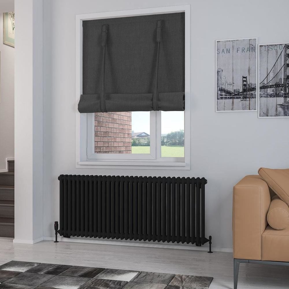 Eastbrook Rivassa Traditional 2 Column Radiator in Matt Black