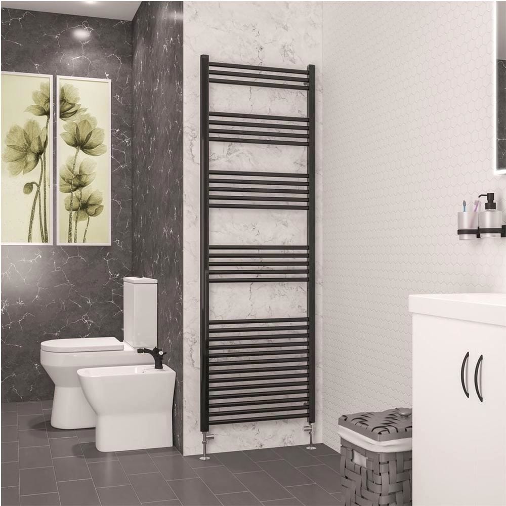 Eastbrook Ladder Rail Eastbrook Wendover Straight Heated Towel Rail in Black Gold 1800 x 600mm / Dual Fuel