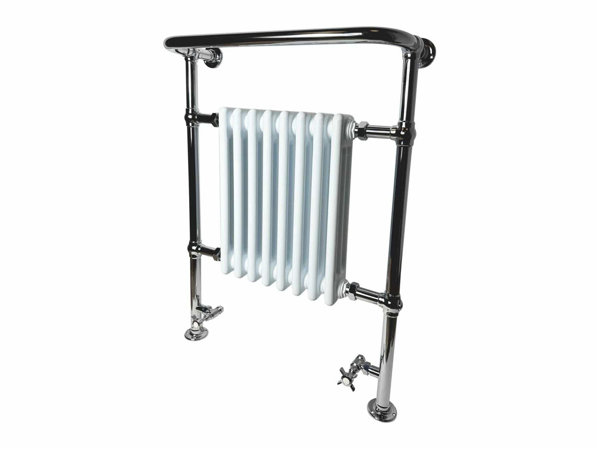 Imperial Insert Radiators Imperial Malmo 8 Bar Traditional Radiator - 960 x 665 - Chrome/White - Central Heating - RAD0110100