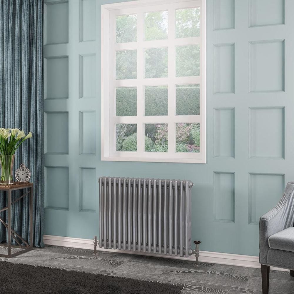 Eastbrook Column Radiator Eastbrook Rivassa Traditional 3 Column Radiator in Chrome Effect 600 x 833 / Central Heating