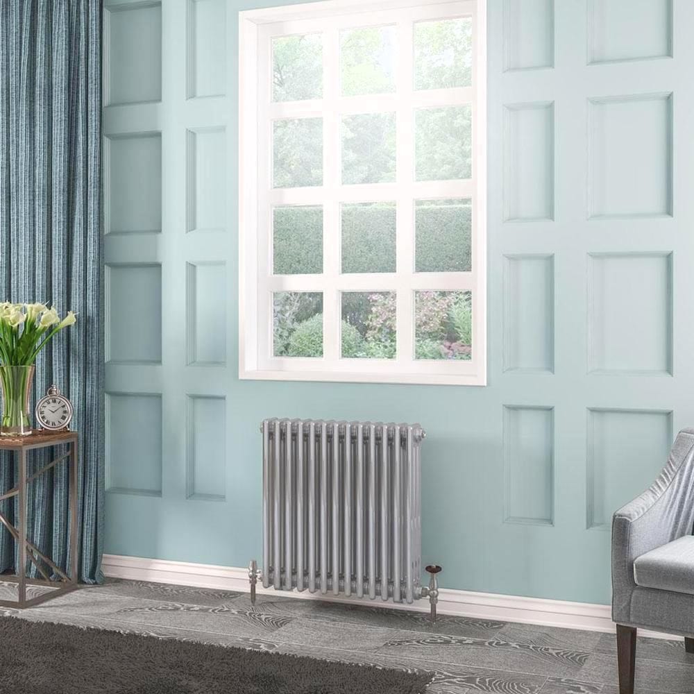 Eastbrook Column Radiator Eastbrook Rivassa Traditional 3 Column Radiator in Chrome Effect 600 x 608 / Electric Only