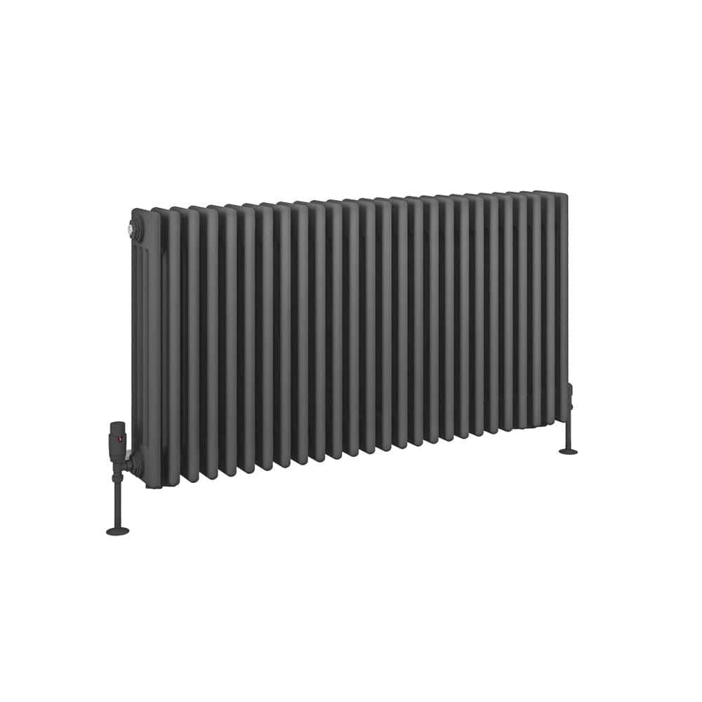 Eastbrook Column Radiator Eastbrook Rivassa Traditional 4 Column Radiator in Matt Anthracite