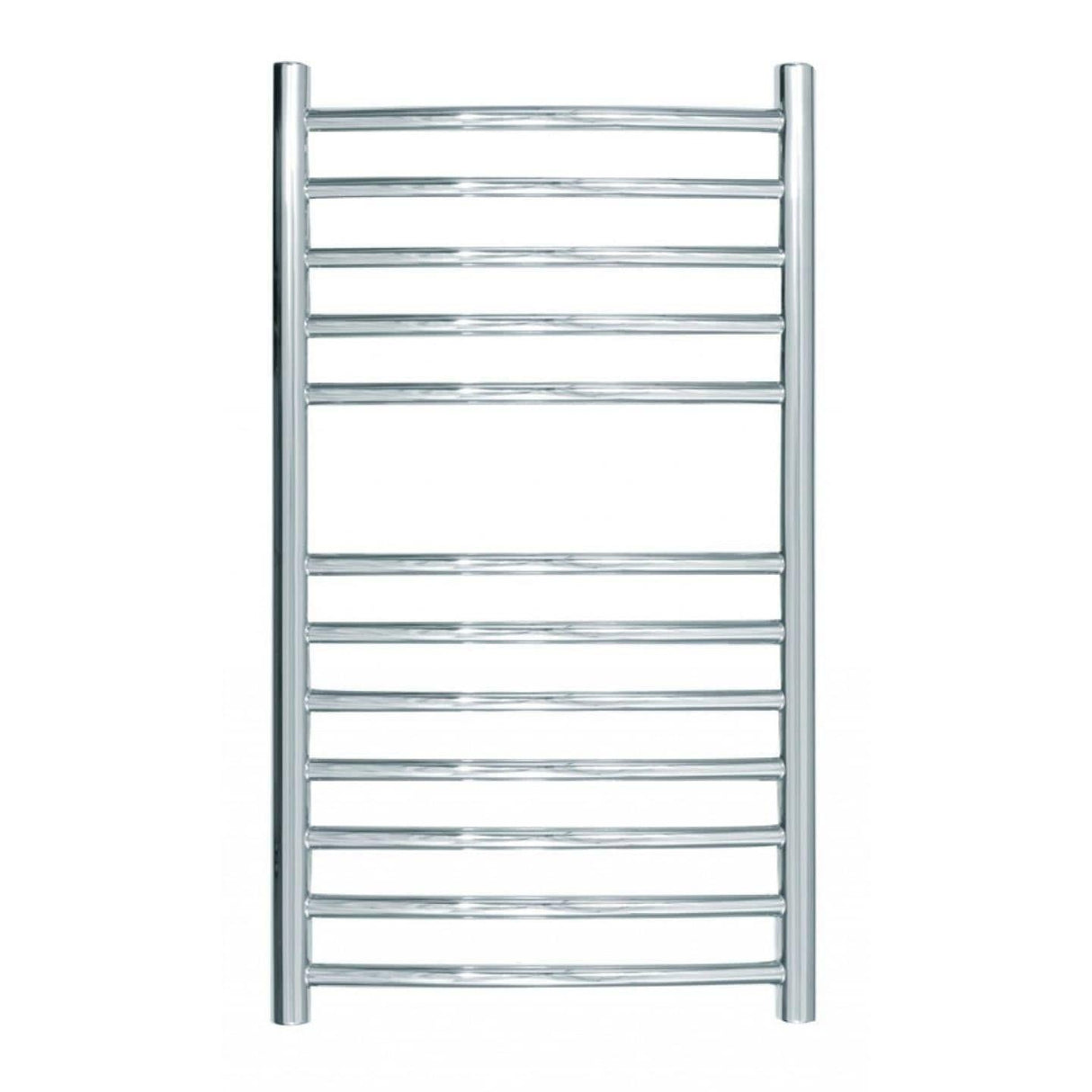 JIS Ladder Rail JIS Sussex Camber Vertical Stainless Steel Curved Heated Towel Rail 700 x 400mm / Central Heating / Polished Chrome